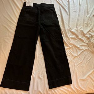 LOFT High waist, cropped leg black jeans